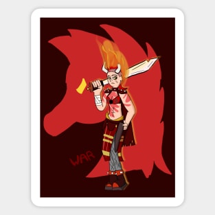 Red Horsewoman (War) Sticker